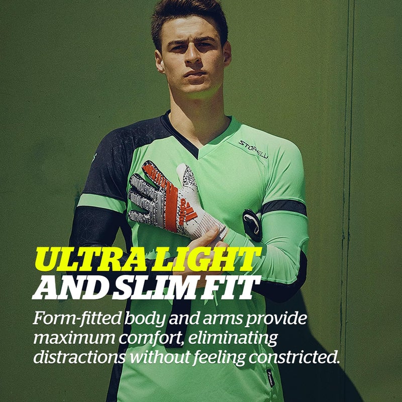 Storelli ExoShield Gladiator Goalkeeper Jersey, High-Impact Protection, Sweat-Wicking, Breathable Athletic Shirt for Soccer & Heavy-Duty Sports, Coral/Black, Medium - Image 5